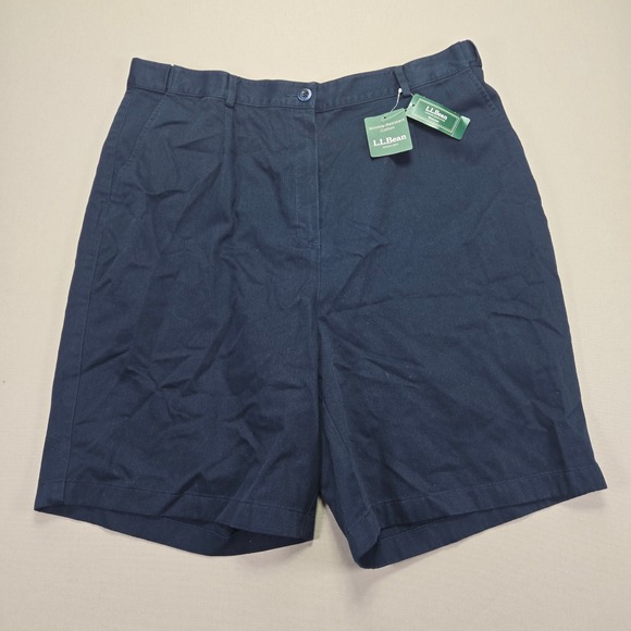 L.L. Bean Pants - L.L.Bean Navy Blue Wrinkle Resistant Cotton Shorts -‎ Women's Size 18